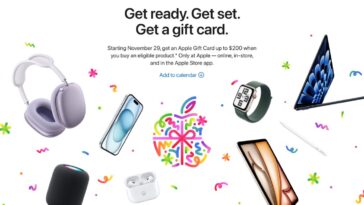 Apple unveils 2024 Black Friday promo: up to $200 gift card on eligible purchases