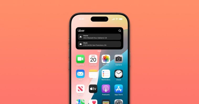 L'application Uber sur iOS a un nouveau widget d'écran d'accueil pour demander un trajet rapidement 1 Uber app for iOS gets a new Home Screen widget for quickly requesting a ride