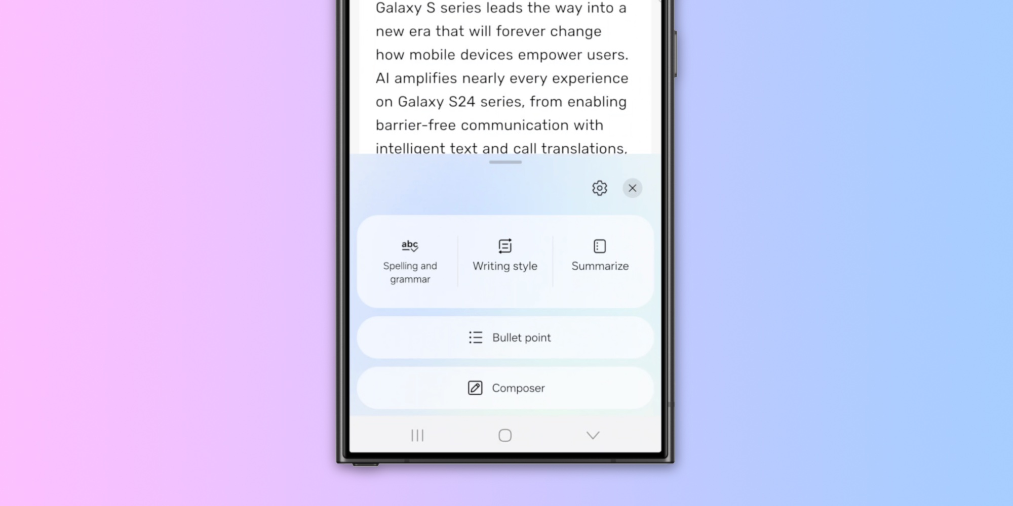 Samsung dévoile One UI 7 pour ses smartphones Android, ressemblant à iOS 18 3 Outils d'assistance à l'écriture de Samsung One UI 7