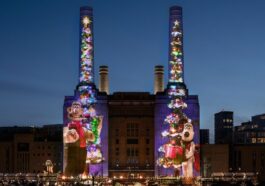 300-foot high Wallace & Gromit animation created on iPhone 16 on show at Apple’s UK campus