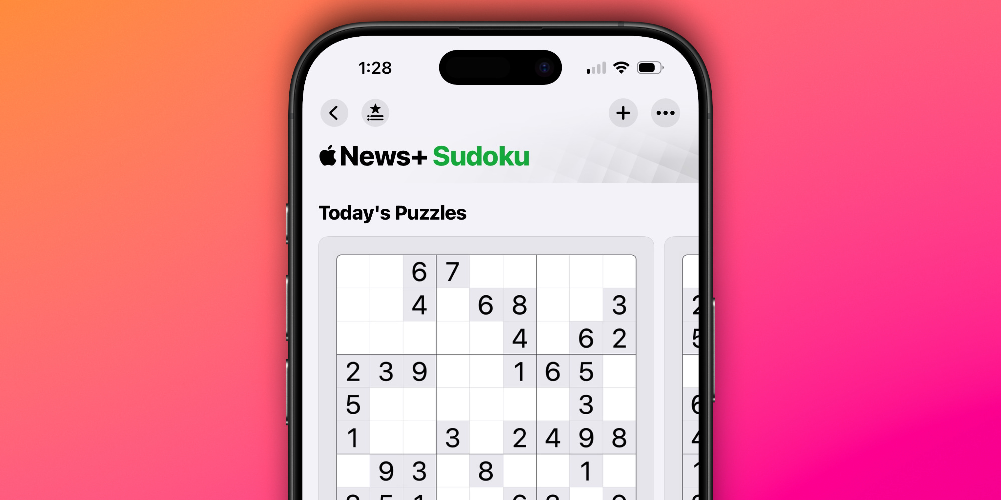 Apple One : trois nouvelles fonctionnalités intéressantes à découvrir 3 Sudoku Apple News+