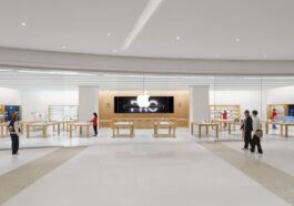 Le dernier Apple Store a un design à façade courbée et un intérieur sans transitions visibles 44 Latest Apple store again has curved frontage with seamless transition to interior