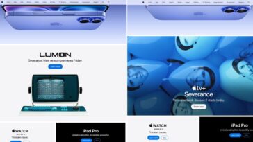 Apple continues high-profile Severance promos with fun homepage panels