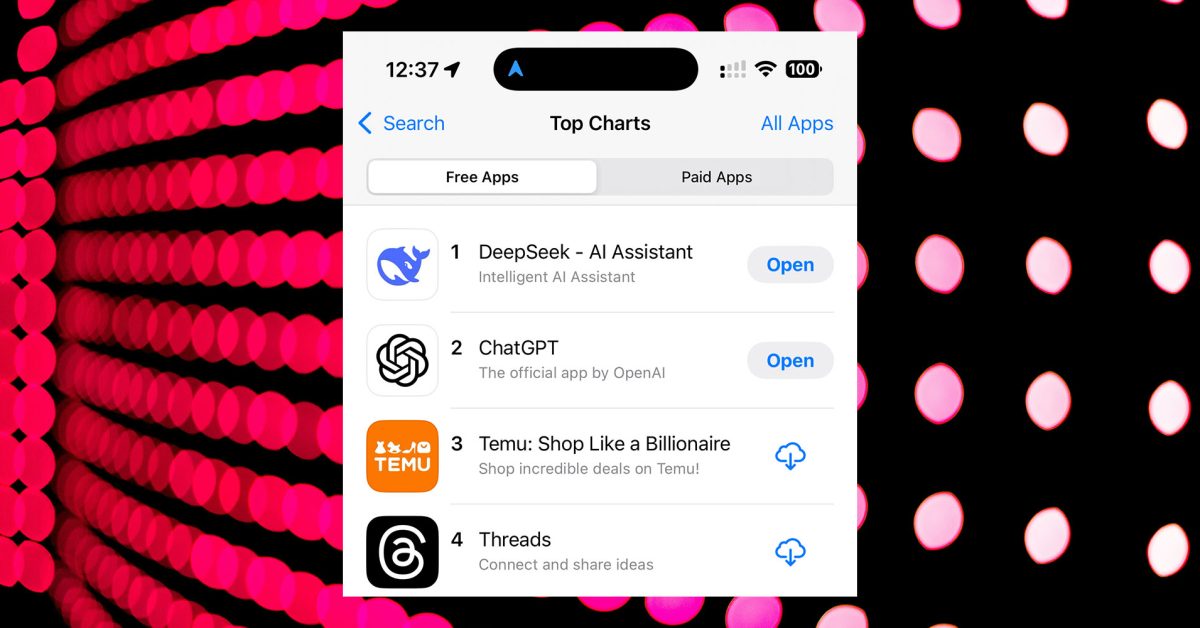 China’s DeepSeek hits #1 on App Store, shocks AI researchers, sends US tech shares tumbling