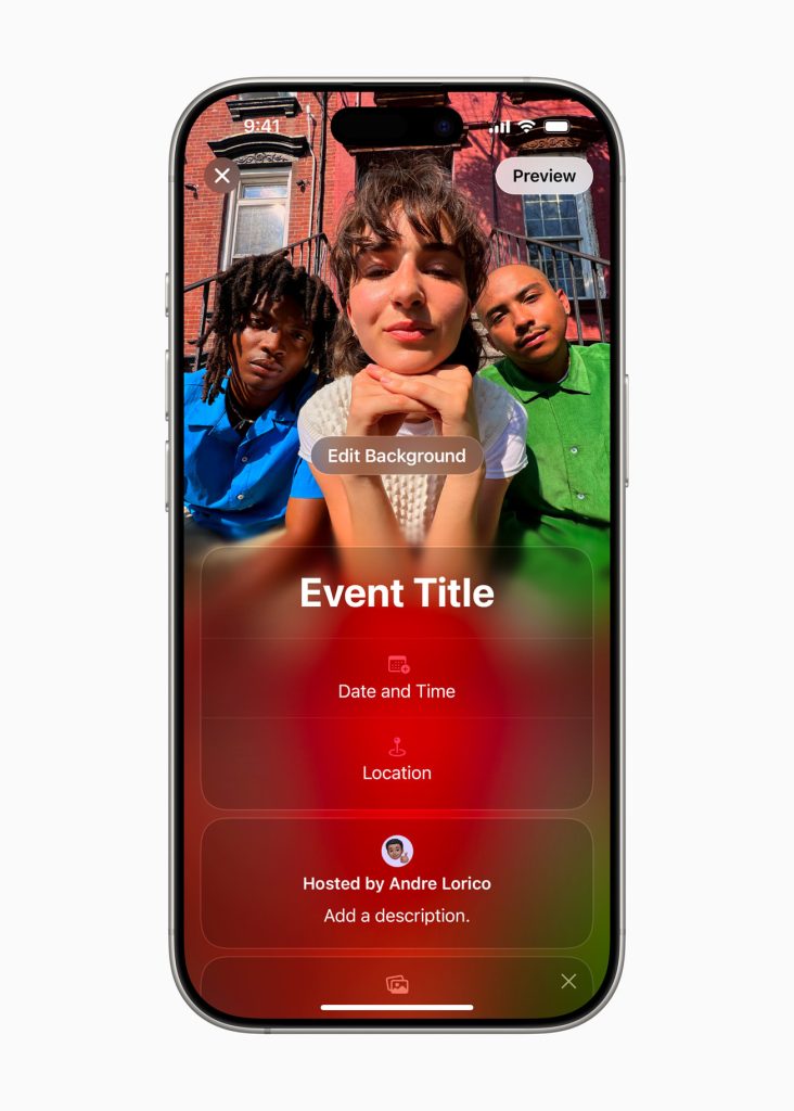 Création d'un événement sur Apple Invites