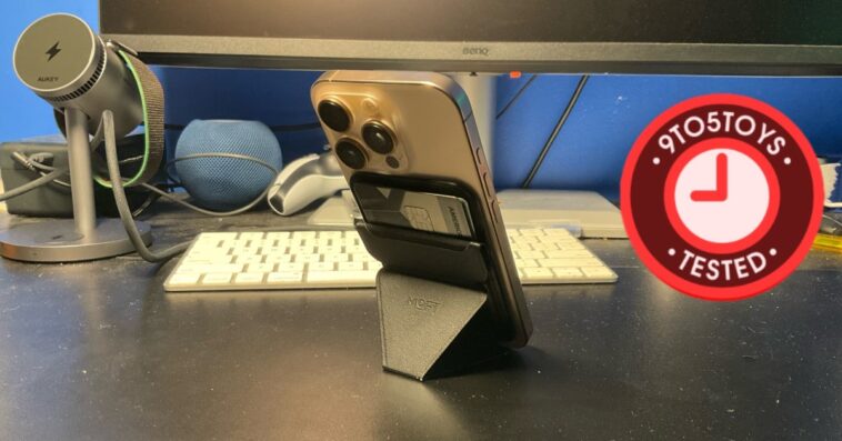 Testé : le support de portefeuille magnétique MOFT pour iPhone à moitié prix du MagSafe 1 Tested: MOFT’s Magnetic Wallet Stand holds up to 3 cards and props up your iPhone for half the price of Apple’s MagSafe Wallet