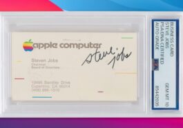 Rare business card signed by Steve Jobs goes up for auction