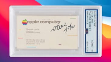Rare business card signed by Steve Jobs goes up for auction