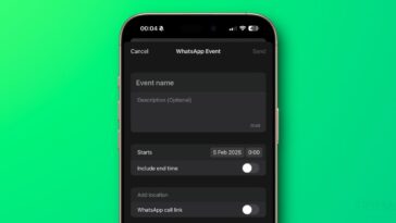 WhatsApp will soon let users schedule events right from private chats