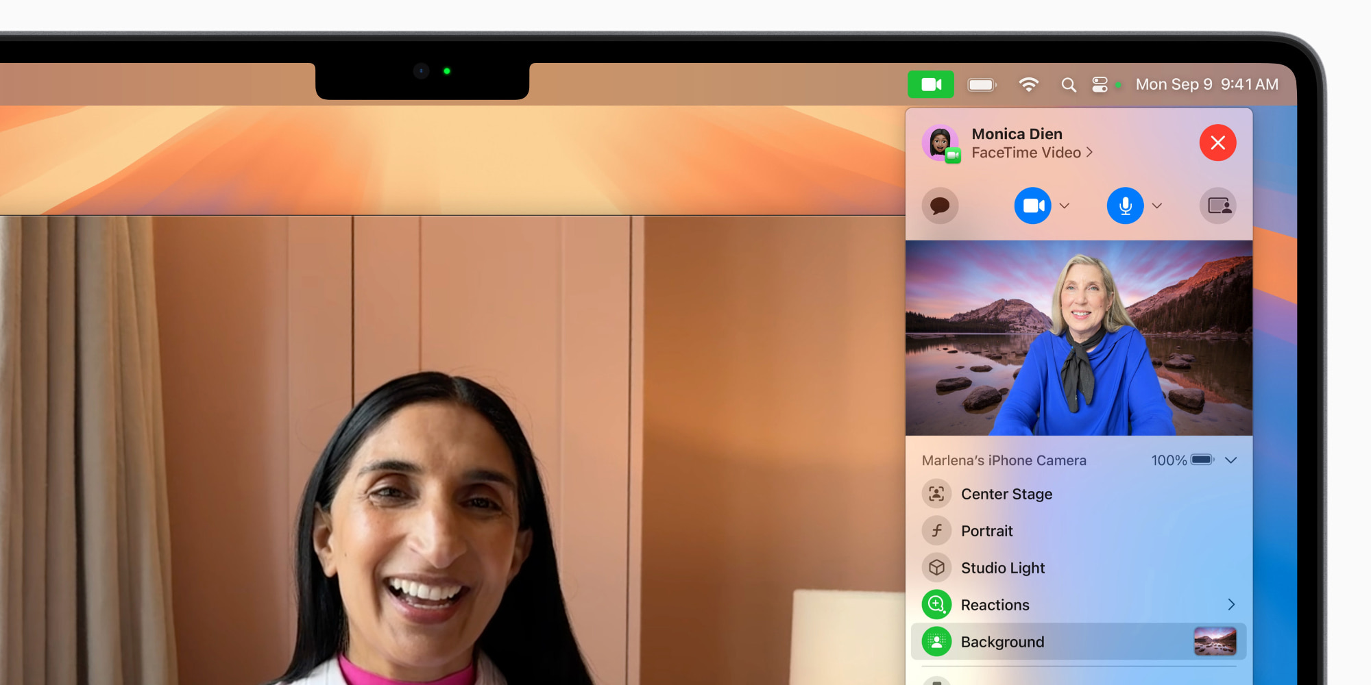 Caméra FaceTime du Mac