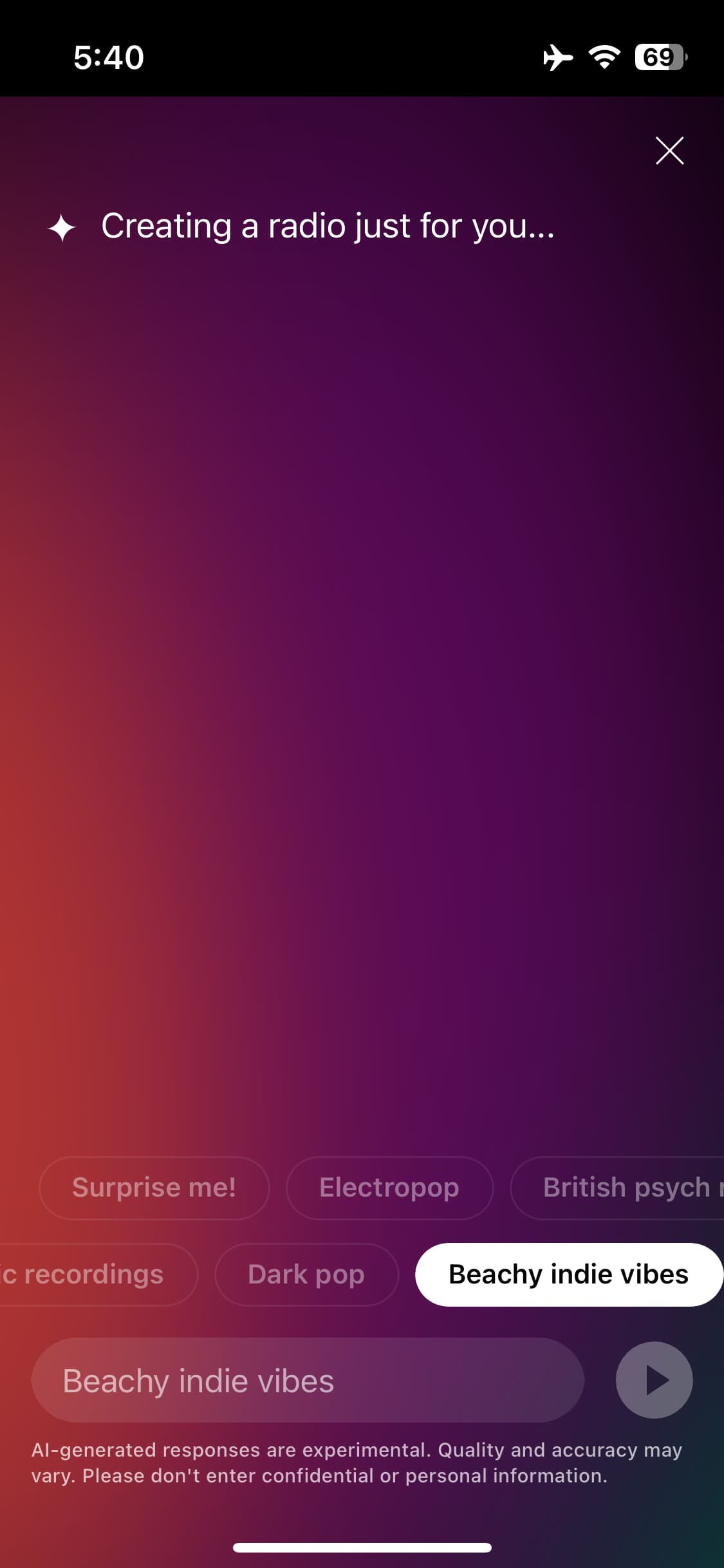 YouTube Music AI radio