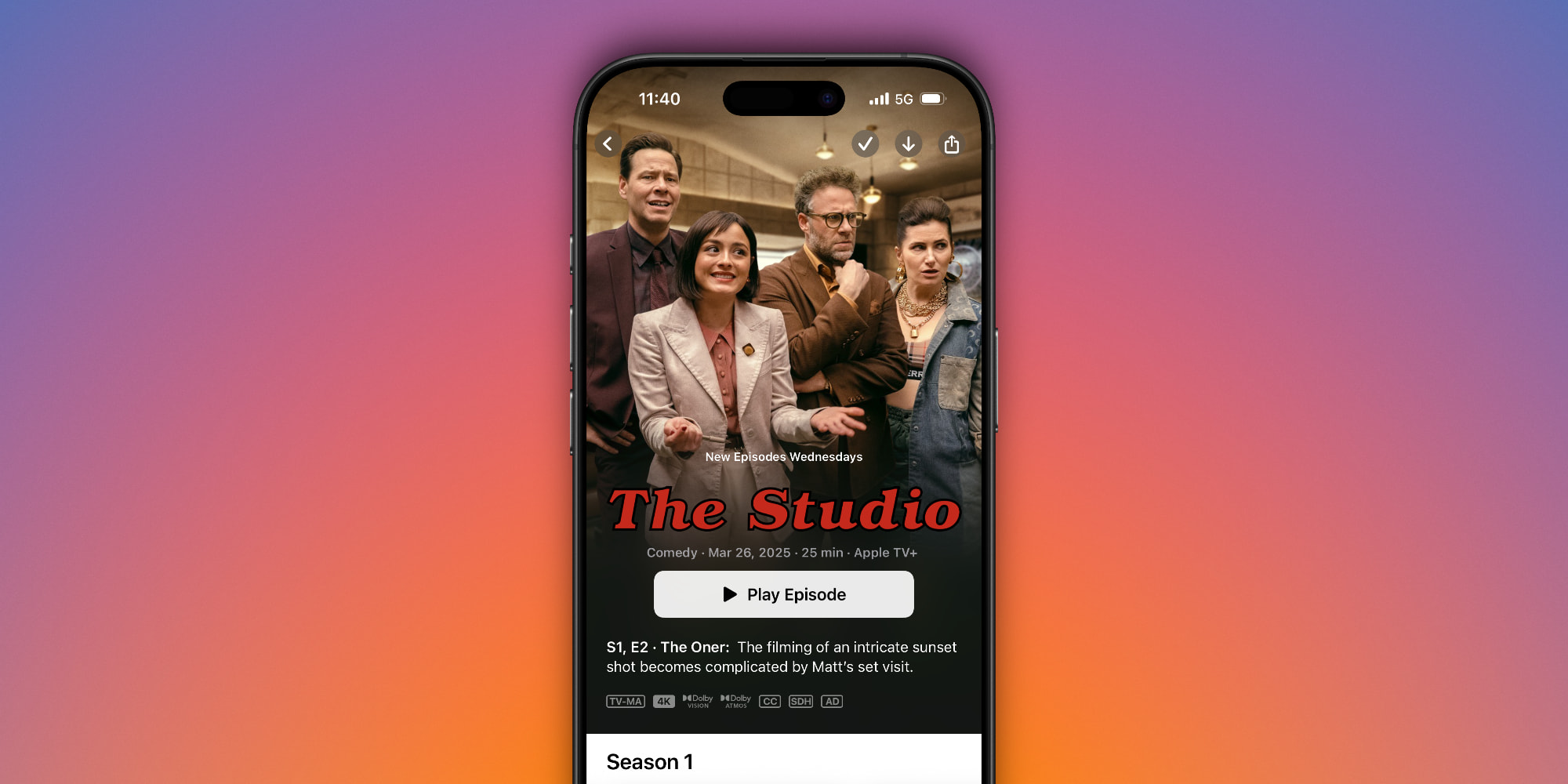 Cette nouvelle fonctionnalité devrait être intégrée à Apple Music, TV, Livres et plus encore 3 TV app The Studio
