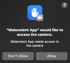 Prompt TCC malveillant