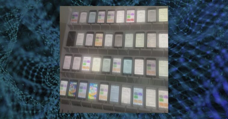 Des fermes d'iPhone envoient plus de 100 000 iMessages de fraude par jour 1 iPhone farms sending more than 100,000 scam iMessages per day