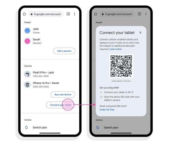 Google Fi fête ses 10 ans avec 5G internationale, visuel de messagerie pour iPhone 2 Google Fi Data Only eSIM