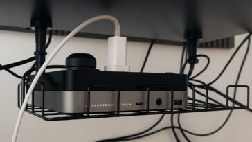 Tidy up your Mac office space with a Thunderbolt dock hidden under your desk