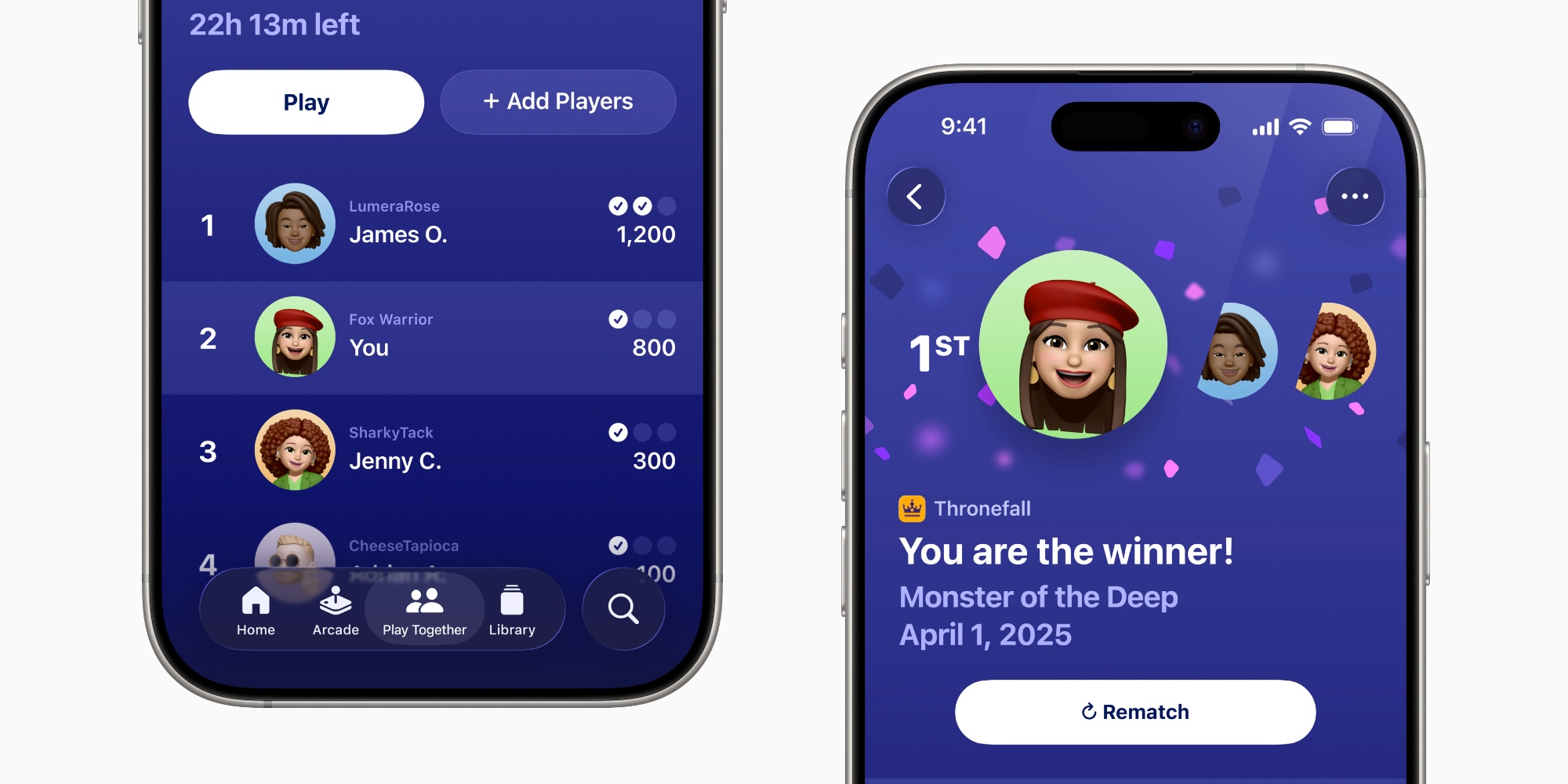 Défis de jeux Apple