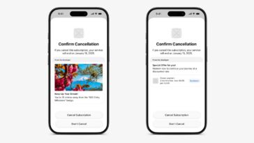 Apple now allows app developers to show retention offers when users try to cancel a subscription