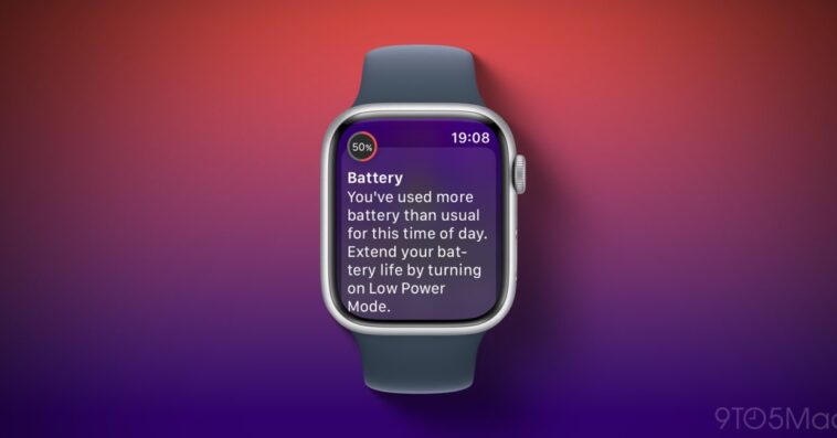 watchOS 26 : votre Apple Watch vous alertera en cas de batterie qui se décharge trop vite 1 watchOS 26 will alert you if your Apple Watch battery is draining faster than normal