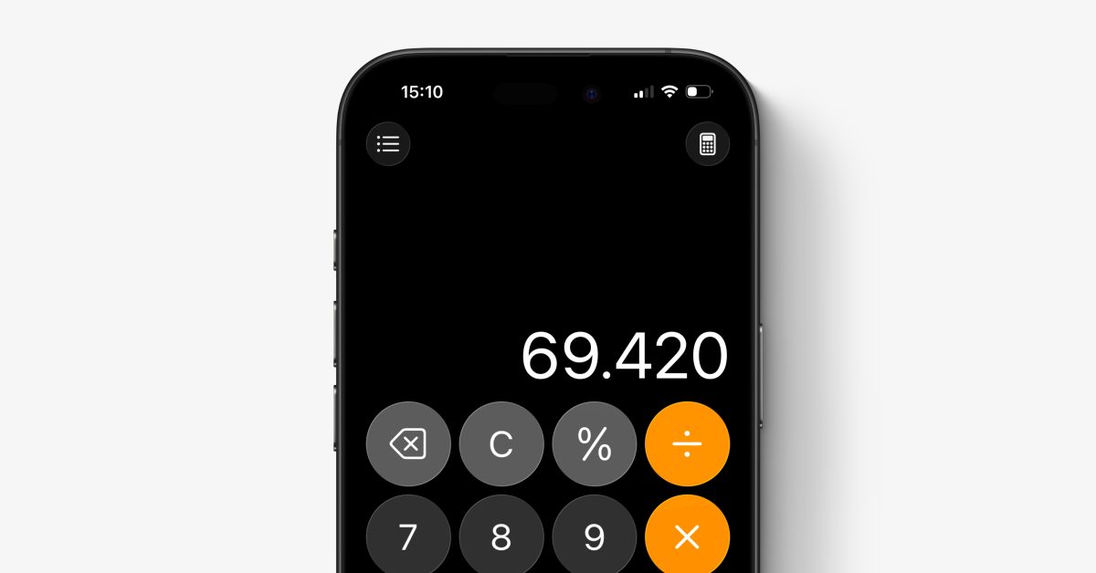 iOS 26 brings back the iPhone calculator’s clear button