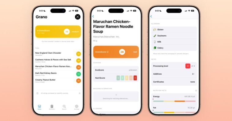 Grano : une appli qui analyse les barcodes pour comprendre les ingrédients de vos aliments 1 Indie App Spotlight: ‘Grano’ scans barcodes to help you understand what’s in your food