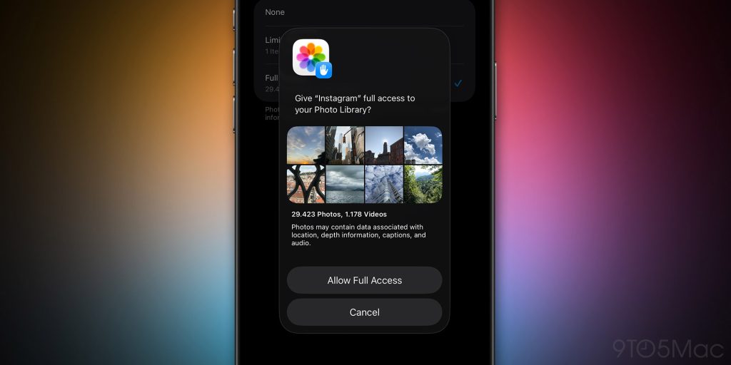 Limiter le partage de photos avec des applications comme Facebook et Instagram 2 Limiter le partage de photos avec des applications comme Facebook
