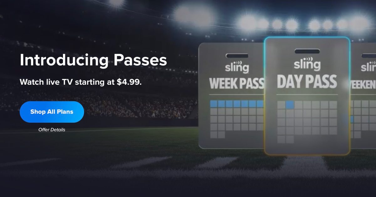 Sling TV’s new Day Pass lets you watch live sports and TV for just $5
