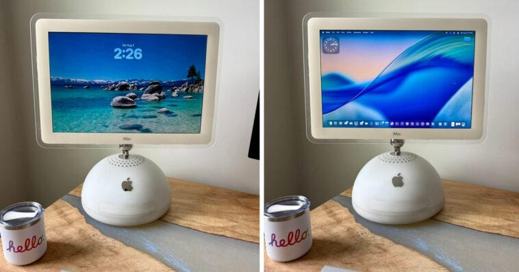 Un iMac G4 en Liquid Glass : la plus mignonne des créations technologiques 1 Liquid Glass on an iMac G4 may be the cutest thing you see today