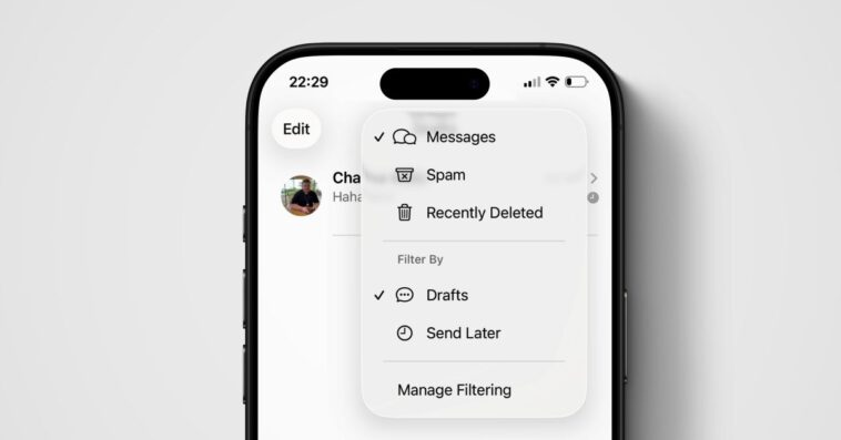 iMessage : un nouveau dossier Concepts arrive avec iOS 26 1 iMessage gets a new Drafts folder in iOS 26