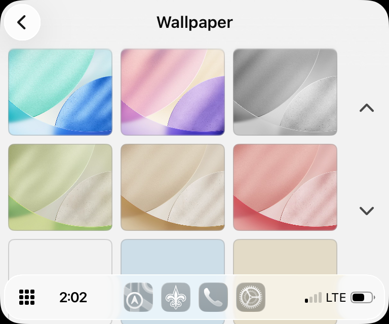iOS 26 : Nouvel ajout et suppression des options de fonds d’écran pour CarPlay 4 1757109646 724 iOS 26 Nouvel ajout et suppression des options de
