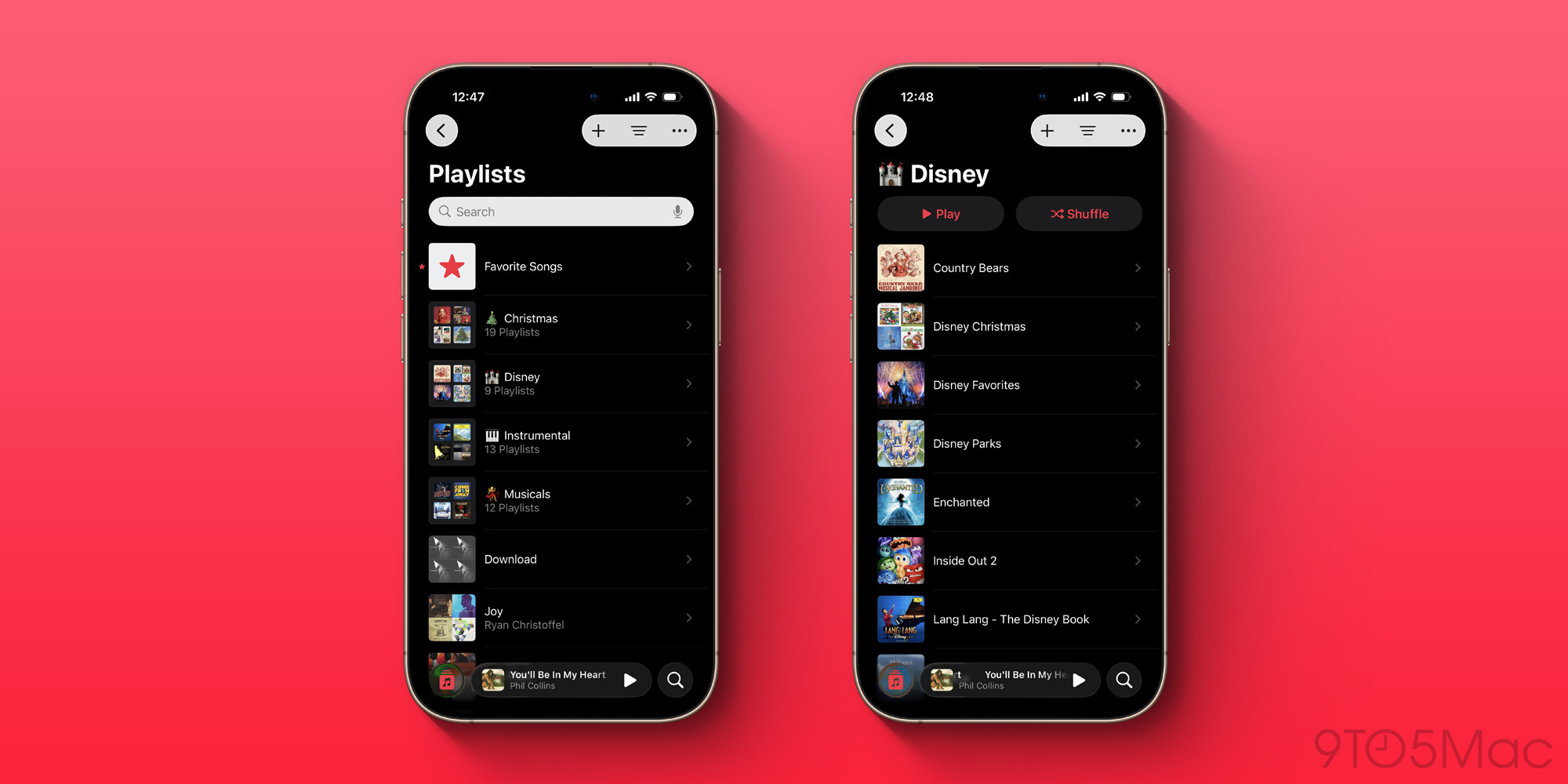 Dossiers de playlists Apple Music