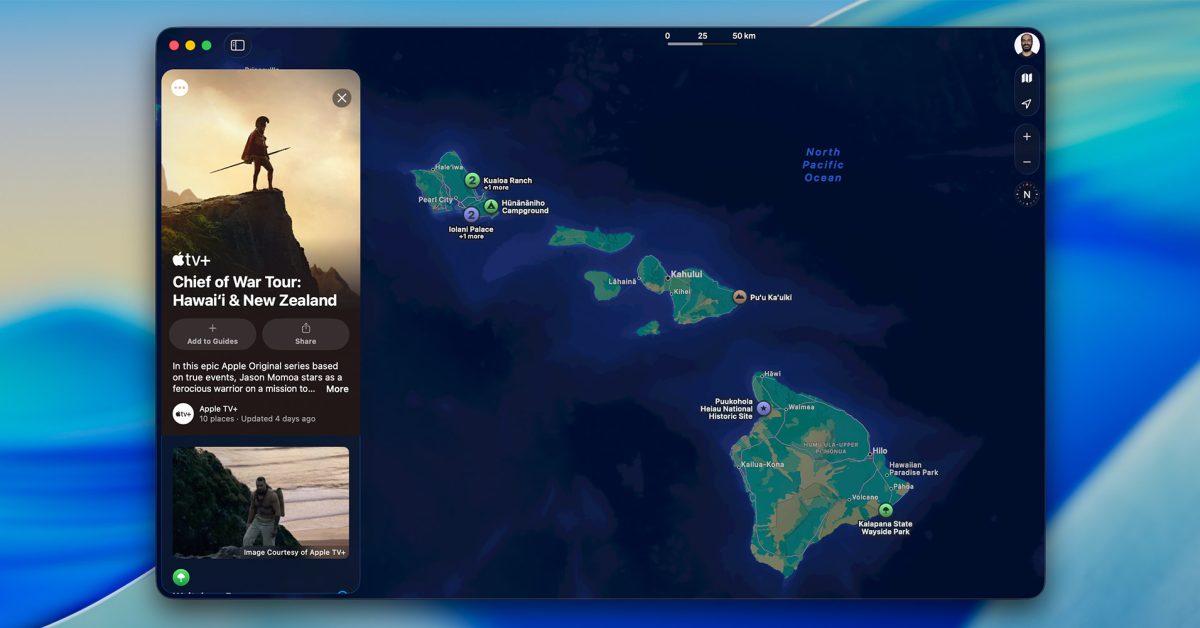 Apple Maps gets a ‘Chief of War’ tour guide with spots in Hawai’i and New Zealand