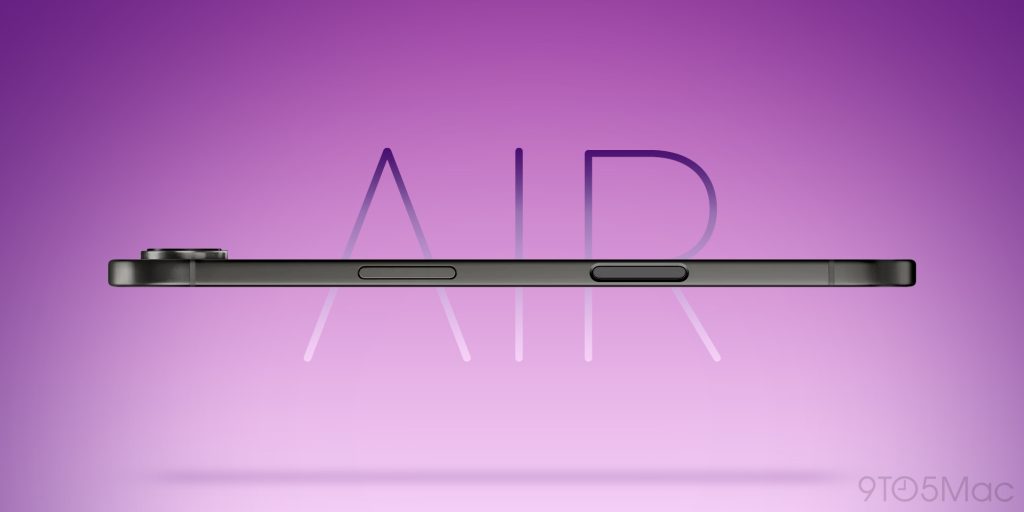 Apple dévoile 8 nouveaux produits la semaine prochaine : découvrez ce qui arrive 2 iPhone 17 Air mockup in Black