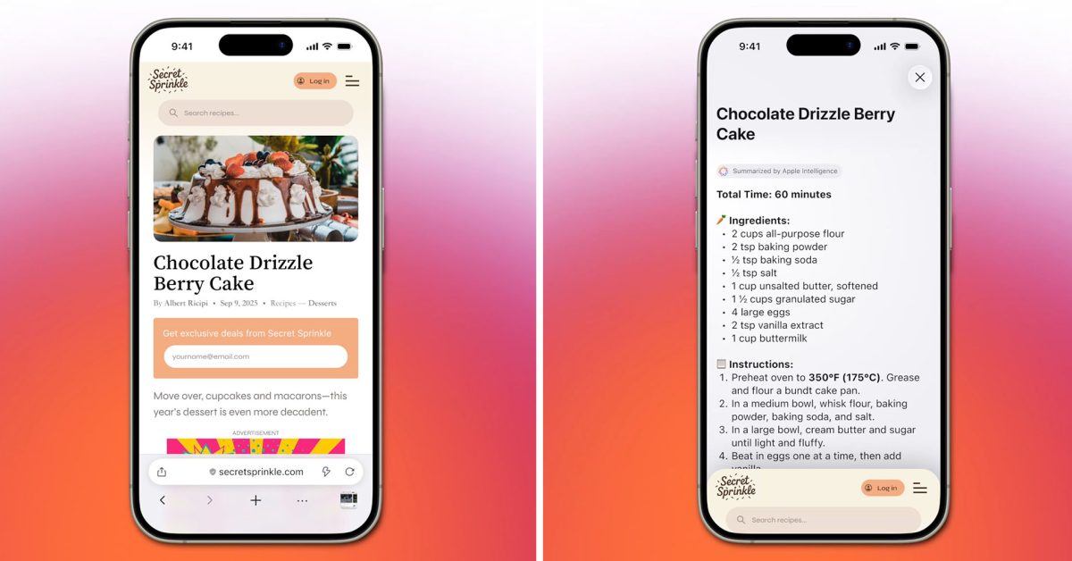 ‘Shake to summarize’ a webpage in Firefox when running iOS 26
