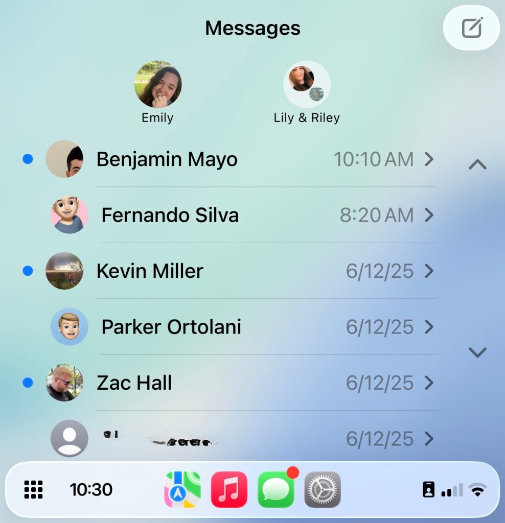 Messages par défaut