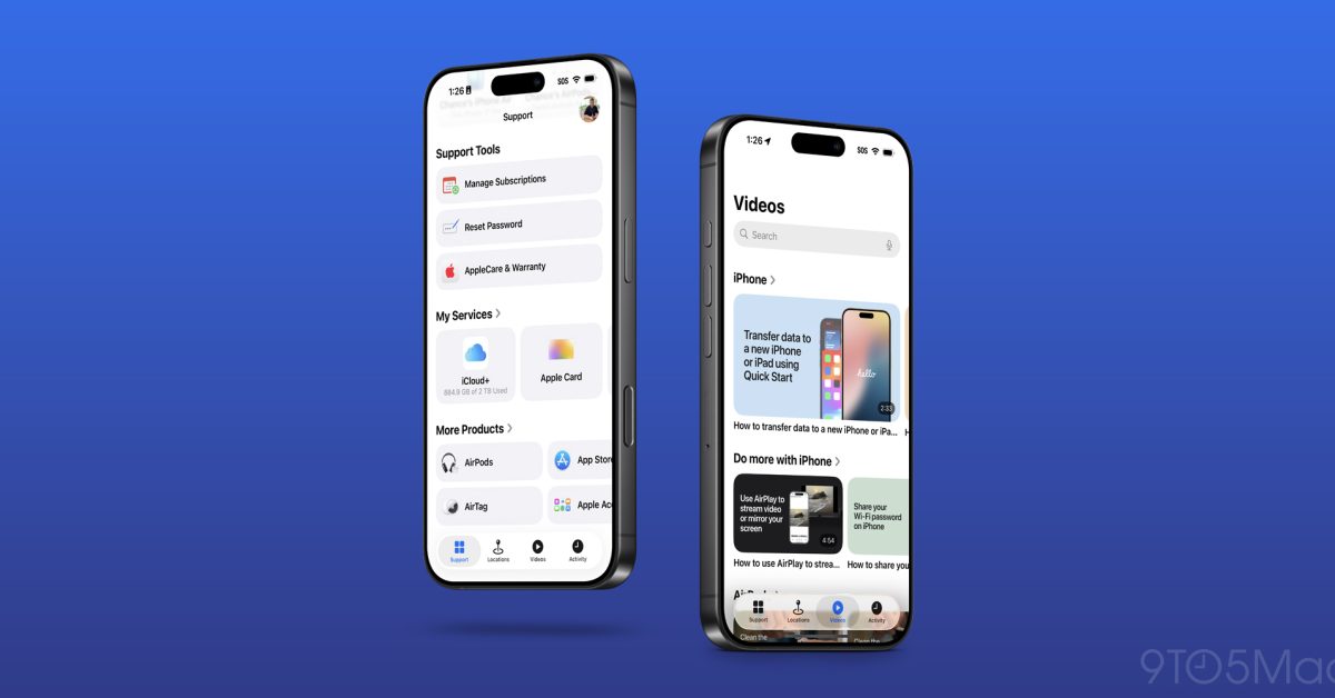 Apple Support app update brings iOS 26 and Liquid Glass compatibility