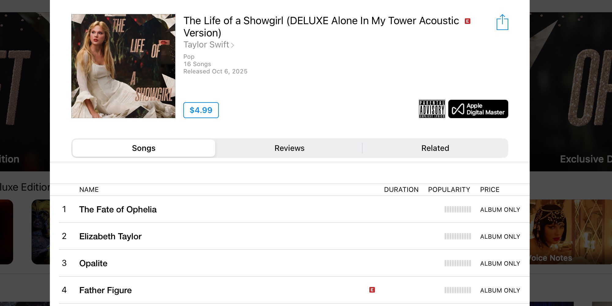 Taylor Swift lance l'édition Deluxe de "The Life of a Showgirl" en exclusivité sur iTunes 2 Taylor Swift lance ledition Deluxe de The Life of a