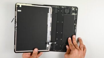 iFixit tears down the M5 iPad Pro, shows where a second front-facing camera would go