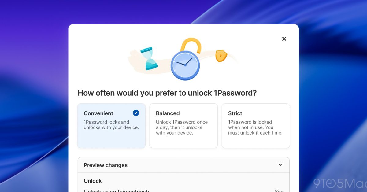 1Password now lets you auto-unlock your vault when you unlock your Mac