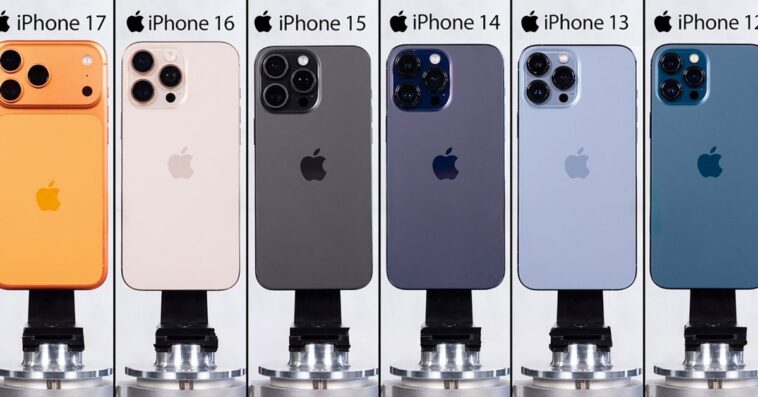 Vidéo comparant la vitesse des iPhone 17, 16, 15, 14, 13 et 12 : à ne pas manquer 1 This ‘iPhone 17 vs 16 vs 15 vs 14 vs 13 vs 12’ speed test video is a must-watch