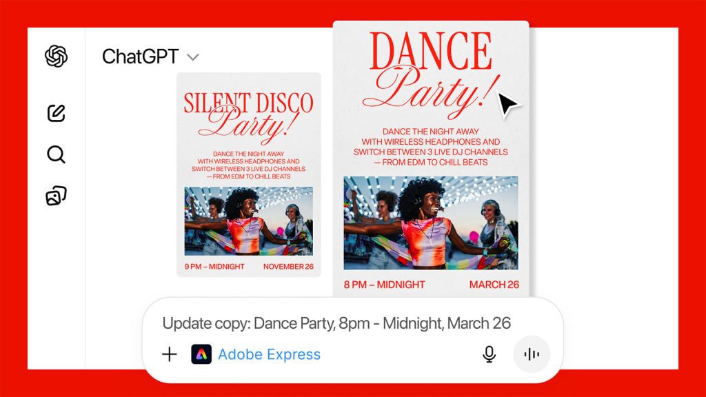 Adaptation d'une création avec Adobe Express
