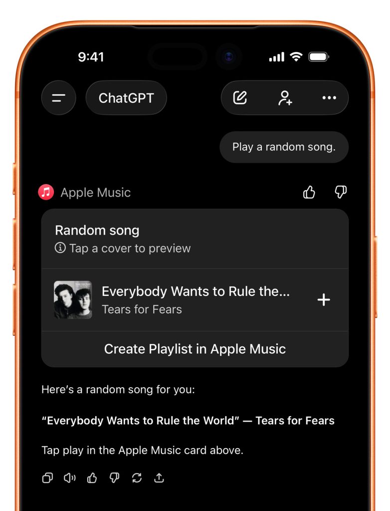 1766016054 529 Apple Music disponible sur ChatGPT decouvrez comment lutiliser