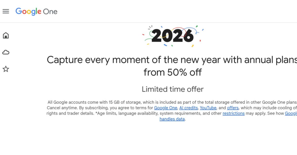 Google One discounting annual 2 TB and AI Pro plans by 50% 