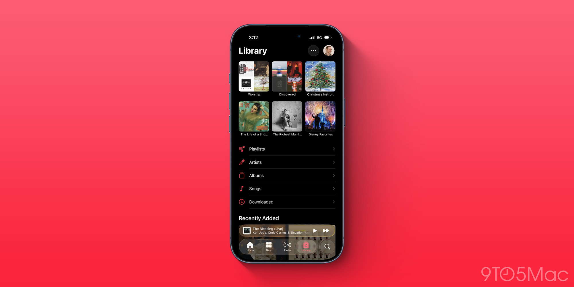 Musique pinné dans Apple Music iOS 26