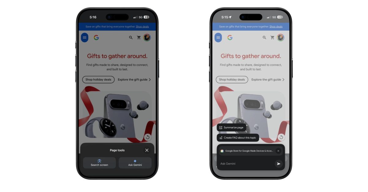 Chrome for iPhone rolling out built-in Gemini integration