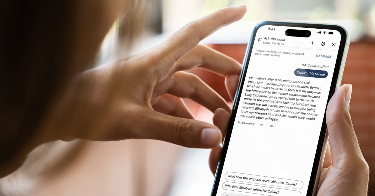 Kindle Ask this Book AI-powered feature launches in iOS app