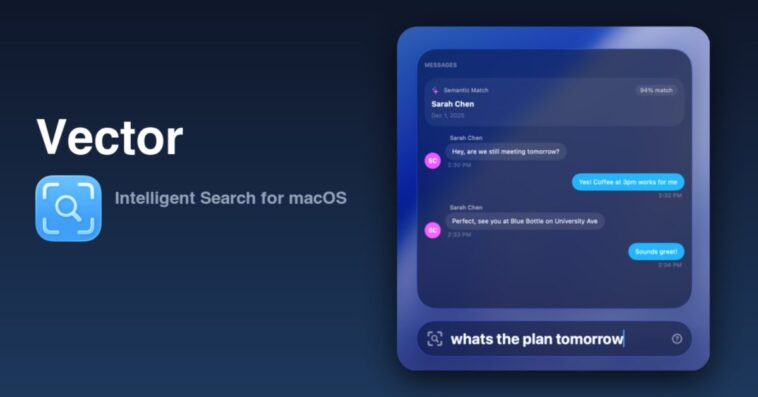 Vector : un remplacement intelligent et rapide de Spotlight pour Mac 1 Indie App Spotlight: ‘Vector’ is a Spotlight replacement for Mac that’s smart and snappy