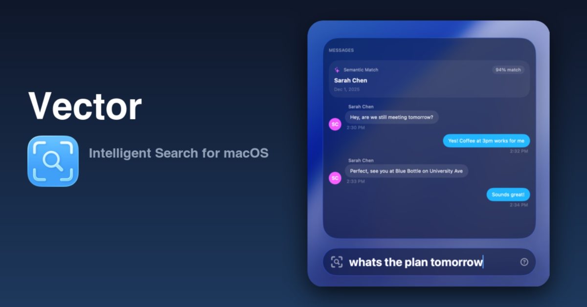Indie App Spotlight: ‘Vector’ is a Spotlight replacement for Mac that’s smart and snappy