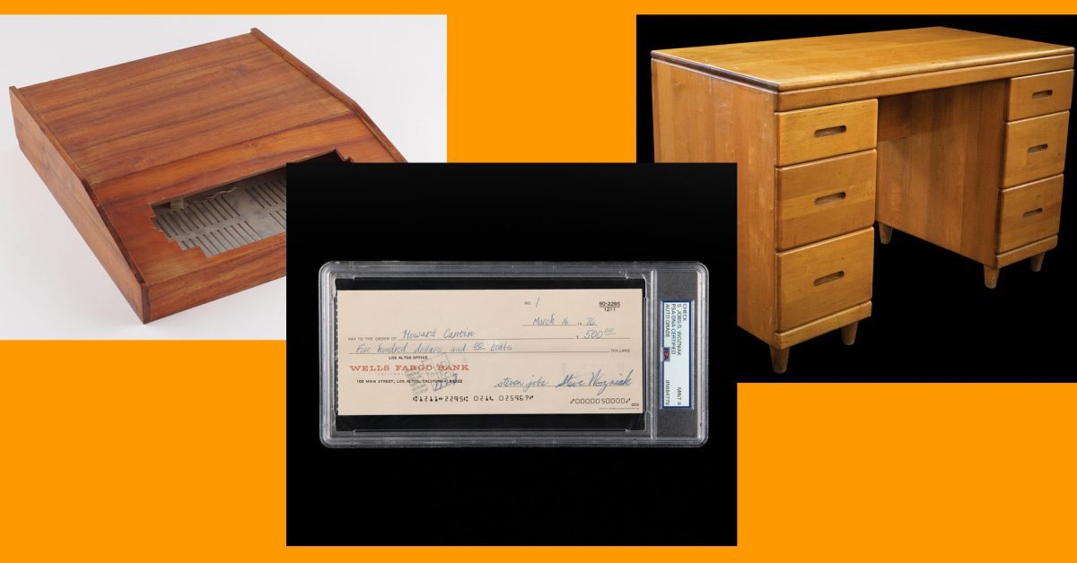 Steve Jobs memorabilia auction includes his desk, bow ties, and much more