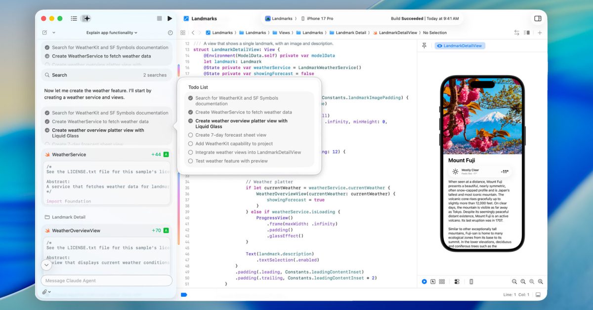Apple releases Xcode 26.3 with support for agentic coding